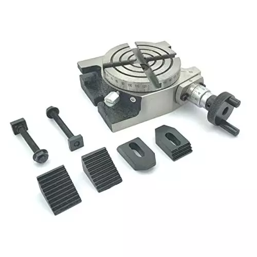 Best assorts-tilting-rotary-table-b09zyfh87b Assorts Tilting Rotary Table 80 mm (3 Inch) with M6 Clamp Kit Set for Milling Machine