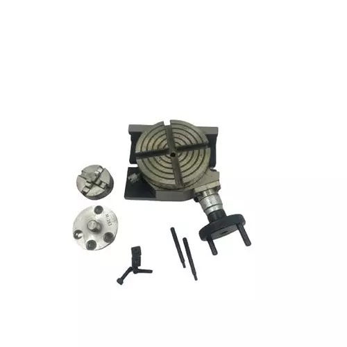 Order assorts-rotary-table-b0d9tg3wgj Assorts Precision Rotary Table 100 mm (4 Inch) with Small Chuck & Fixing T Nut Bolts (with 50 mm 4 Jaw Self Centring Chuck)