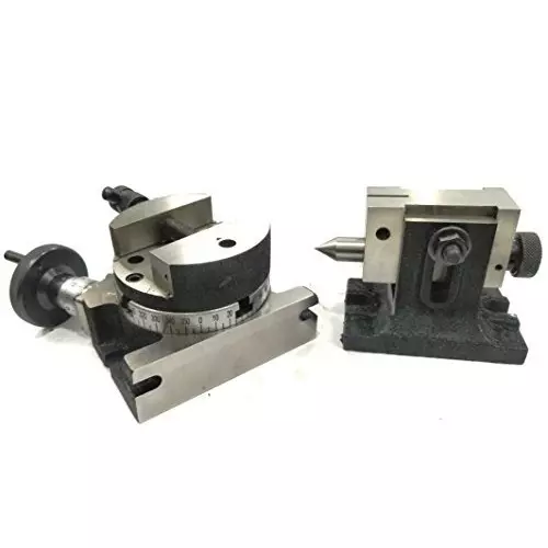 Buy assorts-rotary-table-b07djbdb3p Assorts Quality Precision Rotary Table 100 mm (4 Inch) with Tailstock, Round Vice/Vise