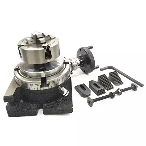 Best assorts-rotary-table-b07d84bnbc Assorts Quality Precision Rotary Table 100 mm (4 Inch) with M6 Clamp Kit & Small Chuck