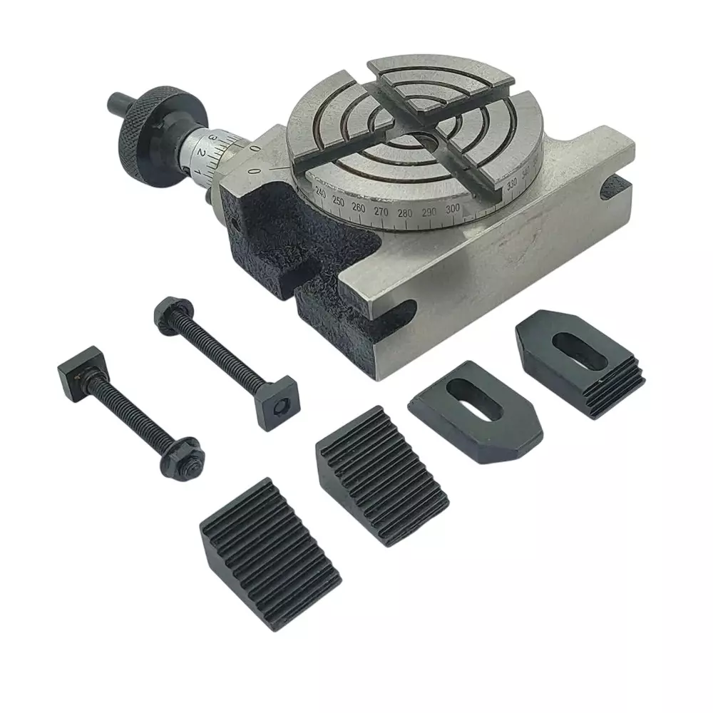 Assorts Cast Iron & Tool Steel Rotary Table 75 mm (3 Inch) 4 Slots M6 Assorts Cast Iron & Tool Steel Rotary Table 75 mm (3 Inch) 4 Slots M6