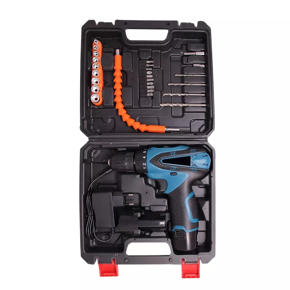Shop powerhouse-cordless-drill-screwdriver-kit-10-mm-keyless-chuck-1300-rpm-15-amp-phs12 Powerhouse Cordless Drill Screwdriver Kit 10 mm Keyless Chuck 1300 RPM, 1.5 Amp, PHS12