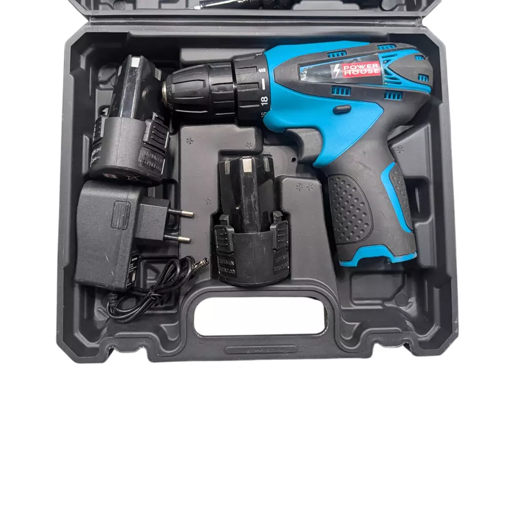 Buy powerhouse-cordless-drill-screwdriver-kit-10-mm-keyless-chuck-1300-rpm-15-amp-phs12 Powerhouse Cordless Drill Screwdriver Kit 10 mm Keyless Chuck 1300 RPM, 1.5 Amp, PHS12
