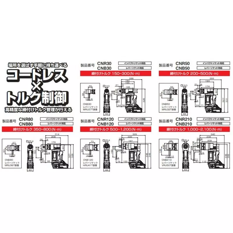 Buy tone-electric-torque-control-hex-bolts-cordless-nutrunner-200-500-nm-range-22-rpm-no-load-speed-cnb50 TONE Electric Torque Control Hex Bolts Cordless Nutrunner 200 – 500 Nm Range 22 rpm No load Speed, CNB50