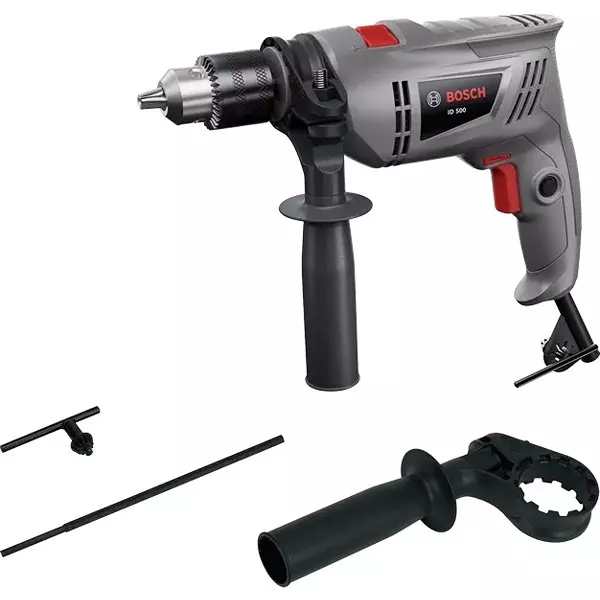 Bosch Impact Drill 500 W, 0-3000 RPM No Load Speed and 0-48000 BPM Impact Rate, ID 500 (without Drill Bits) Bosch Impact Drill 500 W, 0-3000 RPM No Load Speed and 0-48000 BPM Impact Rate, ID 500 (without Drill Bits)