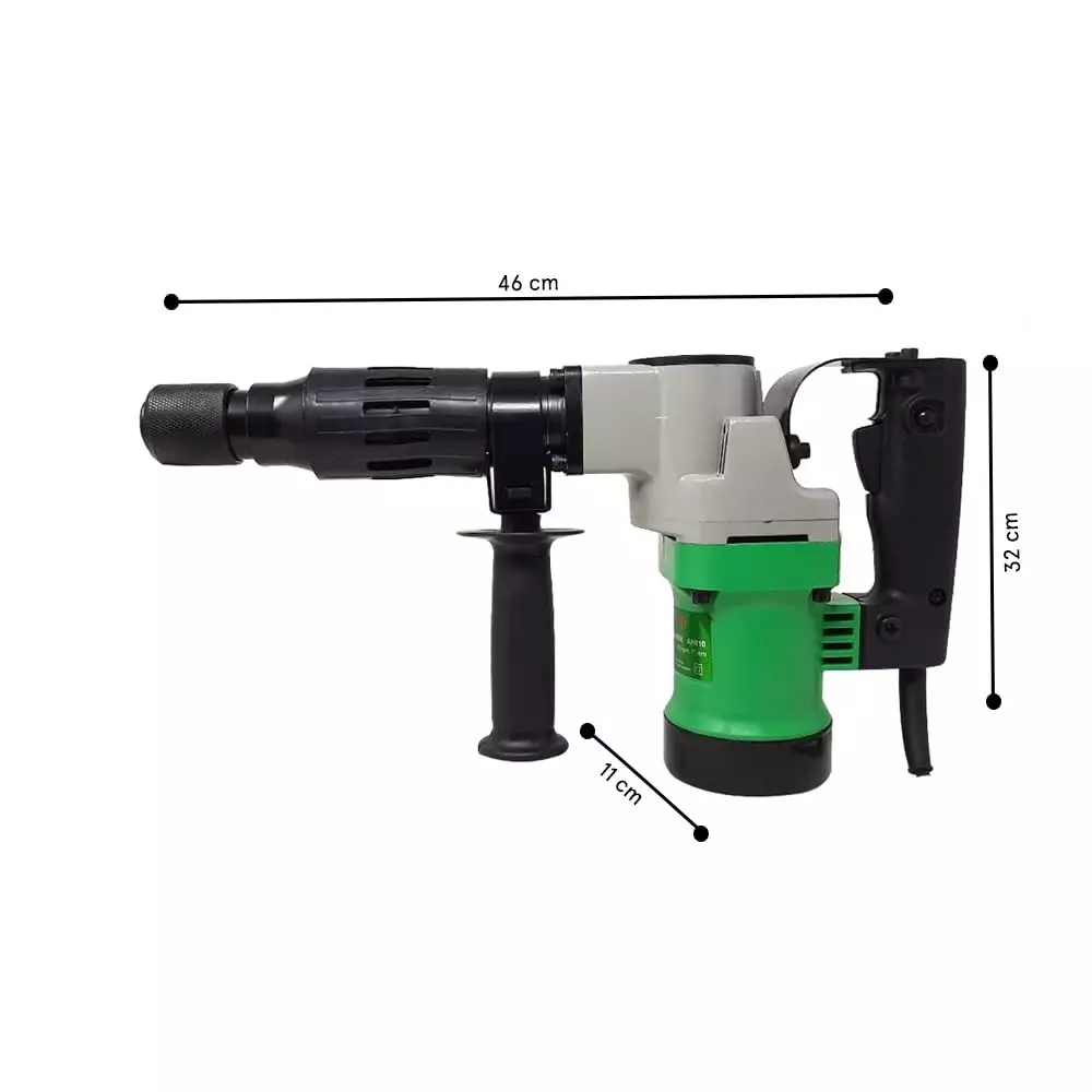 Buy powerhouse-demolition-hammer-900-w-2900-rpm-heavy-duty-concrete-breaker-with-sharp-flat-chisel-bits-ph810 Powerhouse Demolition Hammer 900 W, 2900 RPM, Heavy Duty Concrete Breaker with Sharp & Flat Chisel Bits, PH810