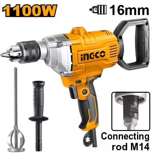 Buy ingco-mixer-1100-w-0-680-rpm-no-load-speed-with-forward-and-reverse-function-with-accessories-mx11008 Ingco Mixer 1100 W, 0-680 RPM No Load Speed with Forward and Reverse Function With Accessories, MX11008