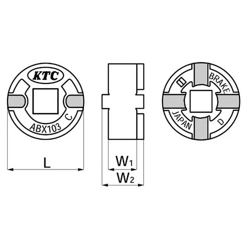 Buy ktc-disc-parking-tool-abx103 Ktc Disc Parking Tool 30 mm Dimension 9.5 mm Sq. Drive, ABX103