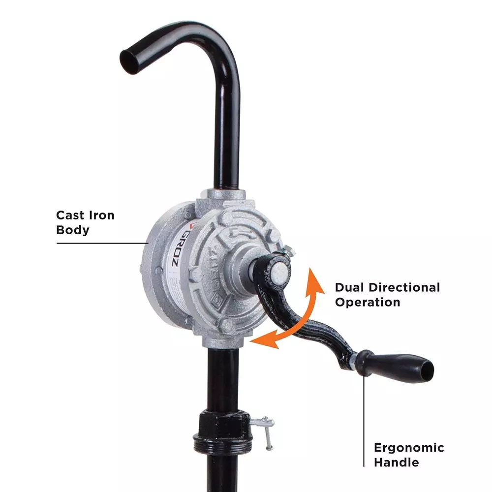 Buy groz-rotary-barrel-pump-upto-4-lpm-flow-rate-1-inch-254-mm-inlet-and-34-inch-outlet-v10 Groz Rotary Barrel Pump, Upto 4 LPM Flow Rate, 1 inch (25.4 mm) Inlet and 3/4 inch Outlet, V10