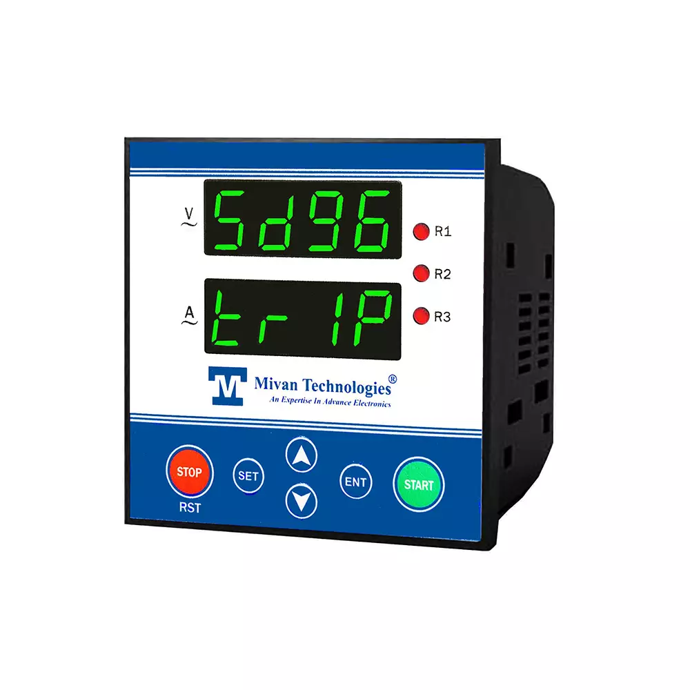 Mivan Technologies Display Instrument With Water Level Controller With Hv/Lv/Ol/Dry Protection, Timer, And Auto Switch, SD 9612 Mivan Technologies Display Instrument With Water Level Controller With Hv/Lv/Ol/Dry Protection, Timer, And Auto Switch, SD 9612