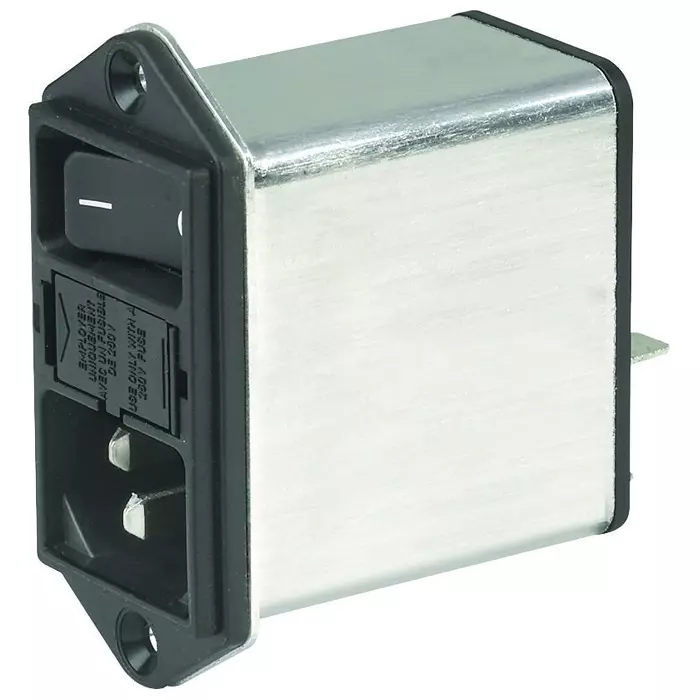 SCHURTER Filter, Iec, 6A, 2P Switch, 2P Fuse, DD12.6121.111 SCHURTER Filter, Iec, 6A, 2P Switch, 2P Fuse, DD12.6121.111