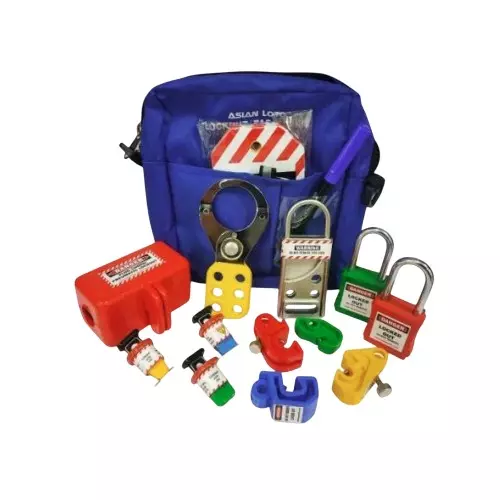 Asian Loto Electrical Lockout Tagout Kit With Blue Bag, ALC-SKT 13 Asian Loto Electrical Lockout Tagout Kit With Blue Bag, ALC-SKT 13