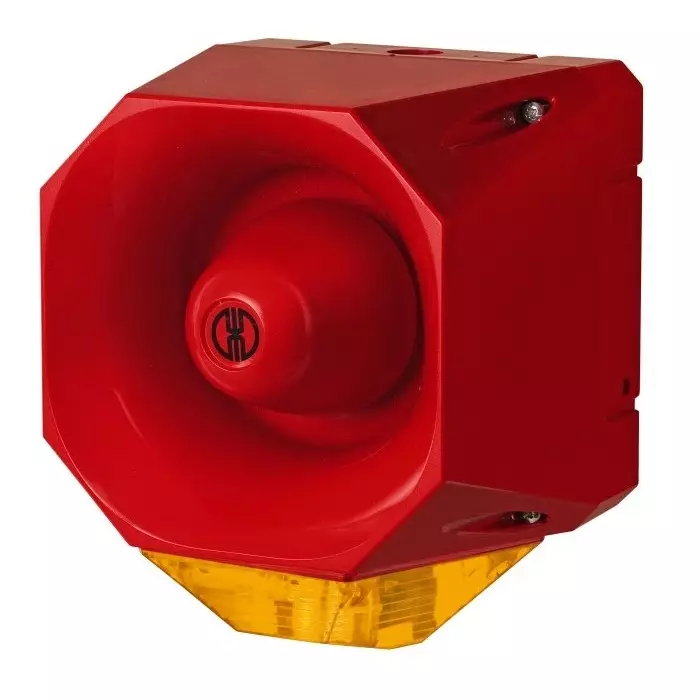 Werma Sounder Beacon 442 Series Red/Yellow 18-30 V IP65 Wall Mount 120dB at 1 Metre, 442.030.55 Werma Sounder Beacon 442 Series Red/Yellow 18-30 V IP65 Wall Mount 120dB at 1 Metre, 442.030.55