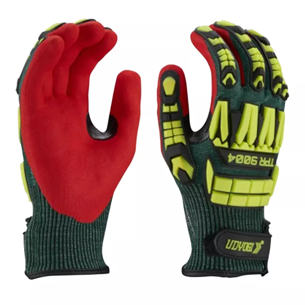 Udyogi Impact Resistant Safety Gloves HPPE Blended with Glass Fiber and Spandex 13 Gauge Multi Color , TPR9004 Udyogi Impact Resistant Safety Gloves HPPE Blended with Glass Fiber and Spandex 13 Gauge Multi Color , TPR9004