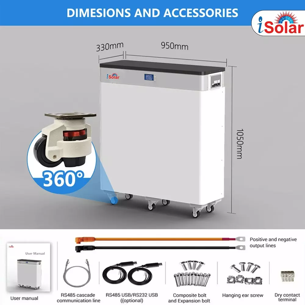 Order i-solar-lithium-ion-batteries-30-kwh-600-ah-512-v-inno-lfp30k I Solar Lithium-ion Battery 30 kWh Load, 600 Ah Capacity, 51.2 V, INNO-LFP30K