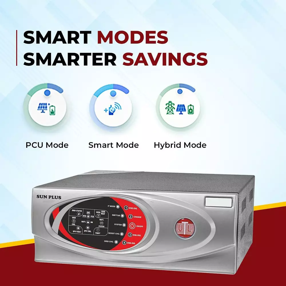 Buy utl-sun-plus-solar-power-inverter-875-va-rating-pwm-technology-modified-sinewave-12-v-sp-1060-12v UTL Sun Plus Solar Power Inverter 875 VA Rating PWM Technology Modified Sinewave 12 V, SP 1060-12V