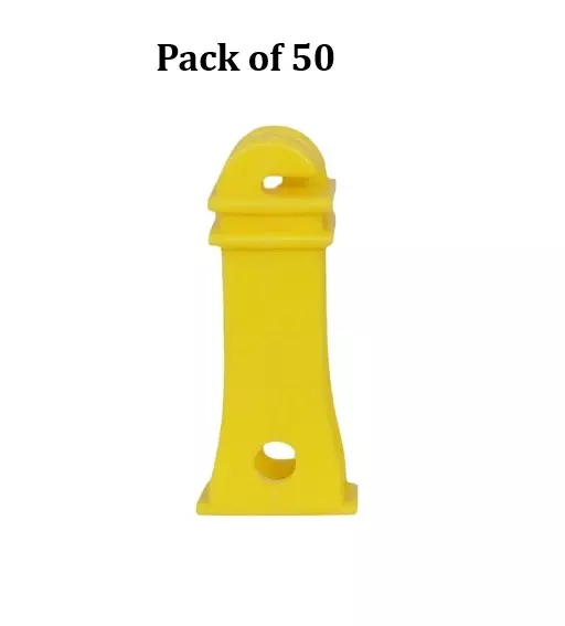 Buy urja-future-solar-zatka-machine-fencing-insulator-yellow-25-inch-635-mm-size-plastic-electric-fencing-insy50-pack-of-50-pcs Urja Solar Zatka Machine Fencing Insulator Yellow 2.5 Inch (63.5 mm) Size Plastic, INSY50 (Pack of 50 Pcs)