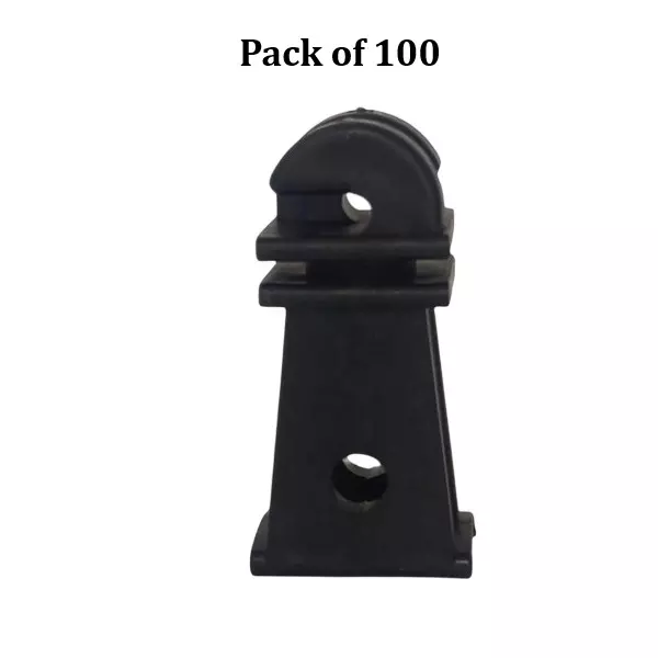 Buy urja-agricare-co-heavy-plastic-insulator-black-25-inch-635-size-mm-plastic-electric-fencing-insb100-pack-of-100-pcs Urja Heavy Plastic Insulator Black 2.5 Inch (63.5 mm) Size Plastic for Electric Fencing, INSB100 (Pack of 100 Pcs)