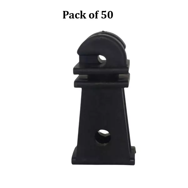 Buy urja-agricare-co-heavy-plastic-insulator-black-25-inch-635-mm-size-plastic-electric-fencing-insb50-pack-of-50-pcs Urja Heavy Plastic Insulator Black 2.5 Inch (63.5 mm) Size Plastic for Electric Fencing, INSB50 (Pack of 50 Pcs)
