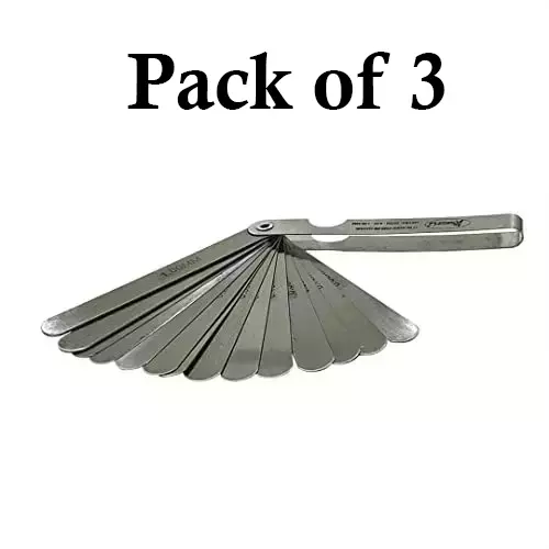 Buy buyohlic-international-stainless-steel-feeler-gauge-metric-size-13-blades-and-005-to-10-mm-size-range-1c-x4vz-btu0-pack-of-3 Buyohlic International Stainless Steel Feeler Gauge Metric Size 13 Blades and 0.05 to 1.0 mm Size Range, 1C-X4VZ-BTU0 (Pack of 3)
