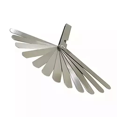 Shop buyohlic-international-stainless-steel-feeler-gauge-metric-size-13-blades-and-005-to-10-mm-size-range-1c-x4vz-btu0-pack-of-3 Buyohlic International Stainless Steel Feeler Gauge Metric Size 13 Blades and 0.05 to 1.0 mm Size Range, 1C-X4VZ-BTU0 (Pack of 3)