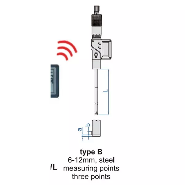 Buy insize-b-type-digital-internal-micrometer-three-points-10-12-mm-range-3113-12wl Insize B Type Digital Internal Micrometer Three Points 10-12 mm Range, 3113-12WL