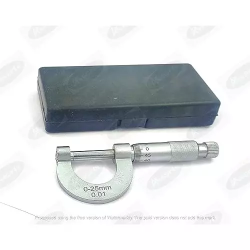 Shop assorts-economical-outside-micrometer-b0cd775cl6 Assorts Economical Outside Micrometer Tool Steel 0-25 mm Range Ratchet Handle