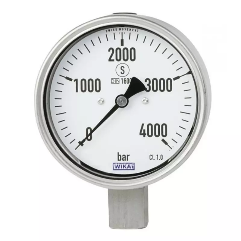 WIKA Analogue Pressure Gauge M16 x 1.5 Female 4000bar Back Entry 100mm Outside Diameter, 48791140 WIKA Analogue Pressure Gauge M16 x 1.5 Female 4000bar Back Entry 100mm Outside Diameter, 48791140