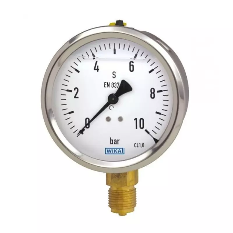 WIKA Analogue Pressure Gauge G 1/2 10bar Bottom Entry 100mm Outside Diameter, 71201094 WIKA Analogue Pressure Gauge G 1/2 10bar Bottom Entry 100mm Outside Diameter, 71201094