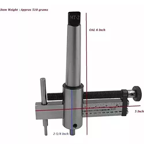 Buy buyohlic-international-speed-guide-circle-cutter-with-hss-tool-bit-mt2-shank-for-milling-machine-2m-bf0v-2dp5 Buyohlic International Speed Guide Circle Cutter with HSS Tool Bit, MT2 Shank for Milling Machine, 2M-BF0V-2DP5