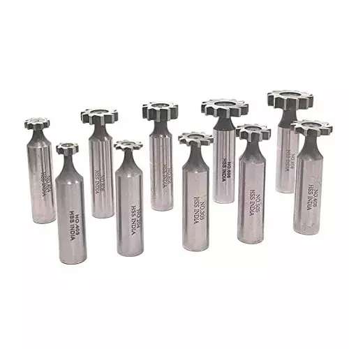 Shop buyohlic-international-woodruff-keys-t-slot-cutter-tool-with-12-inch-127-mm-straight-shank-bp-5542-hmme-set-of-10 Buyohlic International Woodruff Keys T Slot Cutter Tool with 1/2 inch (12.7 mm) Straight Shank, BP-5542-HMME (Set of 10)