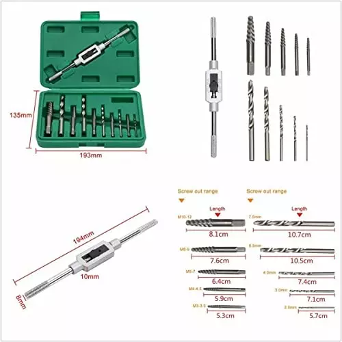 Buy yadav-11-pcs-damaged-bolt-extractor-set-3-to-10-mm-screw-remover-with-holder-frame YADAV 11 Pcs Damaged Bolt Extractor Set 3 to 10 mm Screw Remover with Holder Frame