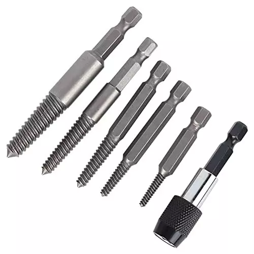 Buy yadav-hex-shank-screw-extractor-tool-set-6-pcs-easy-out-bits-for-broken-bolts YADAV Hex Shank Screw Extractor Tool Set 6 Pcs Easy Out Bits for Broken Bolts
