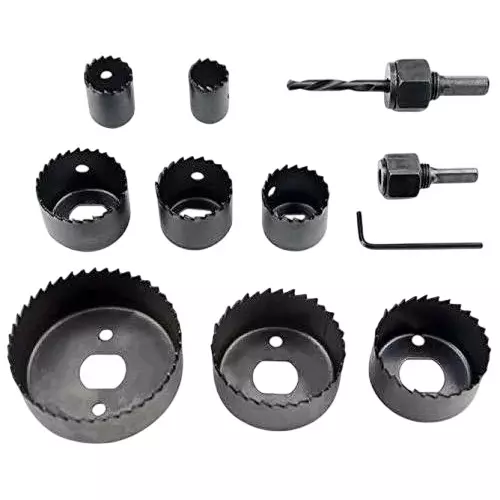SB TRADERS Hole Saw Set 30, 120 mm Steel Black (Pack of 11) SB TRADERS Hole Saw Set 30, 120 mm Steel Black (Pack of 11)
