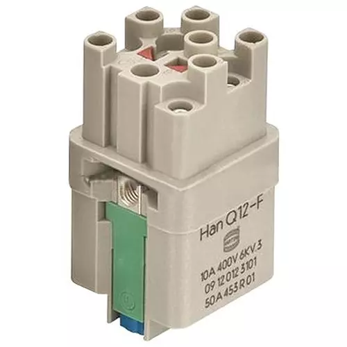 Harting Heavy Duty Connector Inserts / Modules RECTANGULAR INSERT, RECEPTACLE, Q 12/0, 12+ GROUND, 09120123101. Harting Heavy Duty Connector Inserts / Modules RECTANGULAR INSERT, RECEPTACLE, Q 12/0, 12+ GROUND, 09120123101.