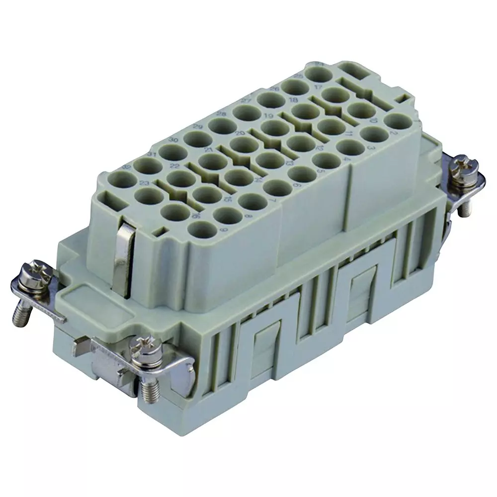 TE CONNECTIVITY Heavy Duty Insert, Rcpt, 32+Pe, 12Awg, T2050322201-007 TE CONNECTIVITY Heavy Duty Insert, Rcpt, 32+Pe, 12Awg, T2050322201-007