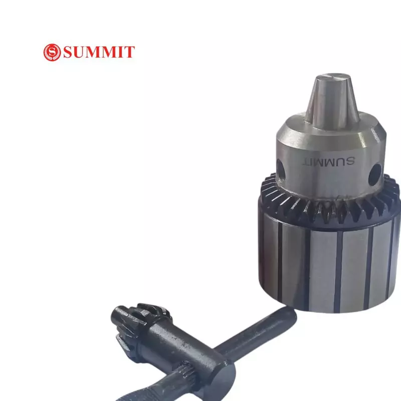Buy summit-drill-chuck-127-mm-12-inch-holder-15--13-mm-capacity-range-jt6-taper-chrome-finish SUMMIT Drill Chuck with Key 12.7 mm (1/2 inch) Holder 1.5 - 13 mm Capacity Range JT6 Taper Chrome Finish
