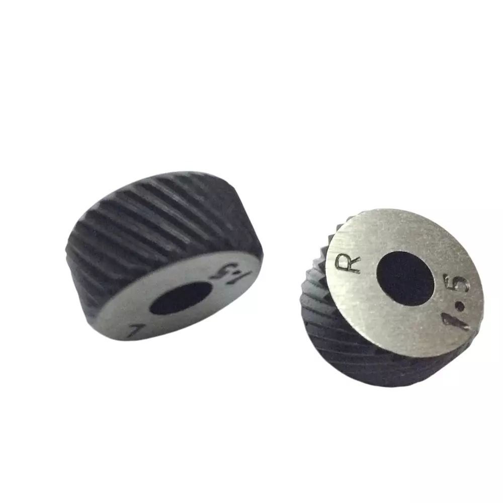 Assorts LH & RH Hardened Knurls 19.05x9.52x6.35 mm Diamond Pattern 1.5 mm Pitch Assorts LH & RH Hardened Knurls 19.05x9.52x6.35 mm Diamond Pattern 1.5 mm Pitch