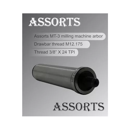 Product assorts-milling-machine-arbor-tool-steel-mt-3-m-12175-drawbar-thread-for-precision-machining Assorts Milling Machine Arbor Tool Steel MT-3 M-12.175 Drawbar Thread for Precision Machining