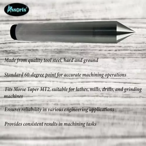 Best assorts-dead-center-b07mkqyt98 Assorts Dead Center Tool Steel MT2 Shank Morse Taper for Lathes, Mills, Drills, & Grinding Machines
