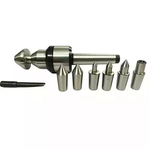 Buy buyohlic-international-multi-point-bullet-live-revolving-centre-with-mt2-shank-under-10-microns-runout-accuracy-for-conventional-lathe-machine-x5-prrb-h7y6 Buyohlic International Multi Point Bullet Live Revolving Centre with MT2 Shank Under 10 Microns Runout Accuracy for Conventional Lathe Machine, X5-PRRB-H7Y6
