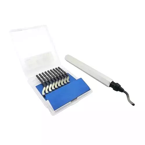 Buy buyohlic-international-deburring-tool-with-10-hss-swivel-blades-reamer-for-metal-plastic-resin-copper-pvc-and-3d-printed-parts-100-cs-190 Buyohlic International Deburring Tool With 10 HSS Swivel Blades Reamer for Metal, Plastic, Resin, Copper, PVC, and 3D Printed Parts, 100-CS-190
