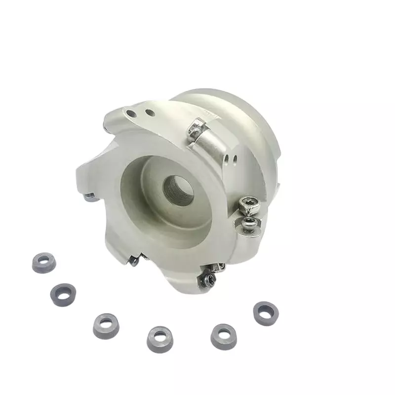 GENERIC Face Milling Cutter Alloy Steel Round Shaped Chrome Finish SIlver for Steel, Cast Iron, and Aluminium, 6R100-32-6T GENERIC Face Milling Cutter Alloy Steel Round Shaped Chrome Finish SIlver for Steel, Cast Iron, and Aluminium, 6R100-32-6T