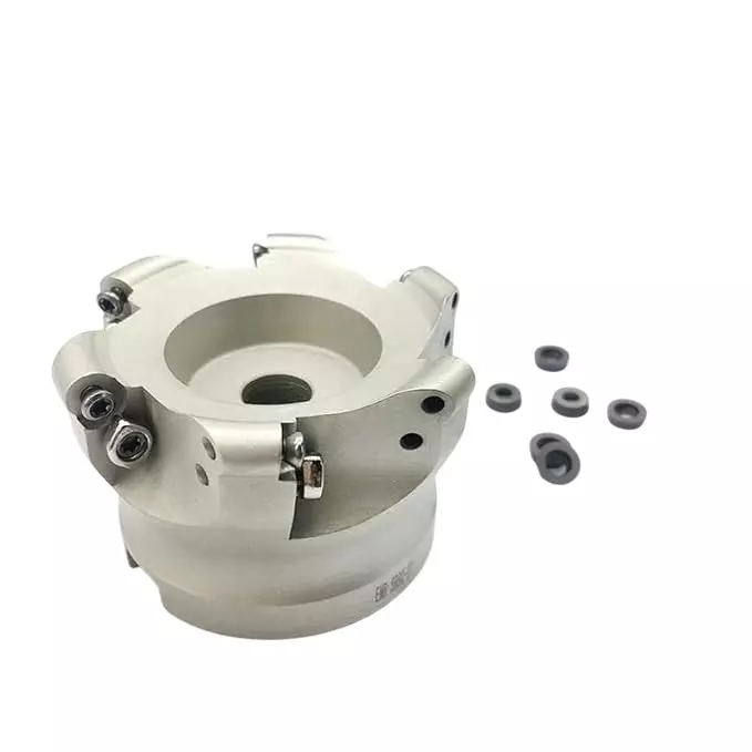 Buy generic-face-milling-cutter-alloy-steel-round-shaped-chrome-finish-silver-for-steel-cast-iron-and-aluminium-er16 GENERIC Face Milling Cutter Alloy Steel Round Shaped Chrome Finish SIlver for Steel, Cast Iron, and Aluminium, 6R100-32-6T