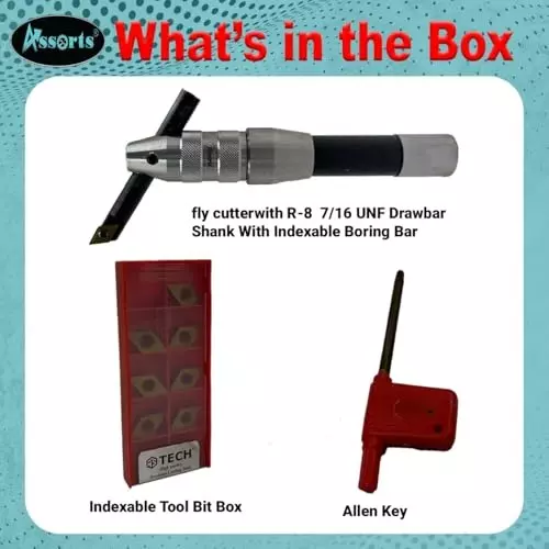 Best assorts-fly-cutter-kit-b0dx299fr7 Assorts Fly Cutter Kit R8 Shank 7/16 UNF Drawbar