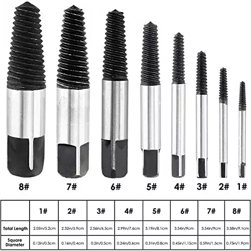 Order yadav-8-pcs-broken-screw-bolt-extractor-set-pipe-fastener-removal-repair-tool YADAV 8 Pcs Broken Screw & Bolt Extractor Set Pipe & Fastener Removal Repair Tool
