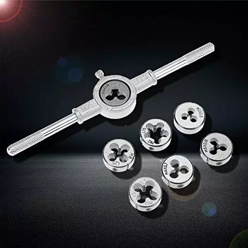 Best yadav-great-8pcs-metric-circular-die-hss-die-set-m3-m4-m5-m6-m8-m10-m12-with-wrench YADAV 8 Pcs HSS Circular Die Set with Wrench Metric Sizes (M3 to M12)