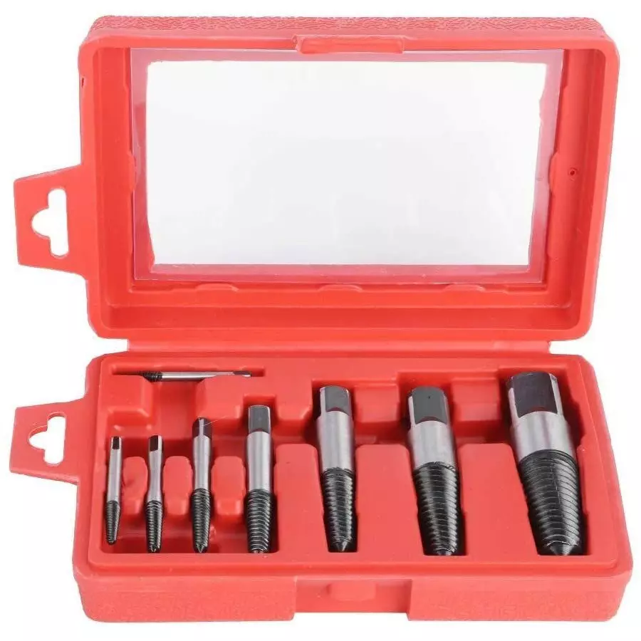 Buy yadav-8pcs-screw-extractor-set-easy-out-damaged-broken-bolt-water-pipe-remover-8sizes YADAV Easy Out Screw Extractor Kit for Damaged Screws, Broken Bolts & Water Pipes (Set of 8)
