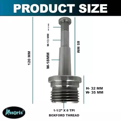 Best assorts-2mt-arbor-chuck-adaptor-alloy-steel-boxford-thread-for-hv4-hv6-rotary-tables Assorts 2MT Arbor Chuck Adaptor Alloy Steel Boxford Thread for HV4/ HV6 Rotary Tables