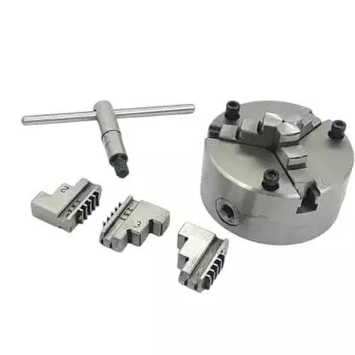 Shop buyohlic-international-3-jaw-self-centering-chuck-100-mm-with-reversible-jaws-for-rotary-table-milling-vice-gs-xjhv-5pj5 Buyohlic International 3 Jaw Self Centering Chuck 100 mm with Reversible Jaws for Rotary Table Milling Vice, GS-XJHV-5PJ5
